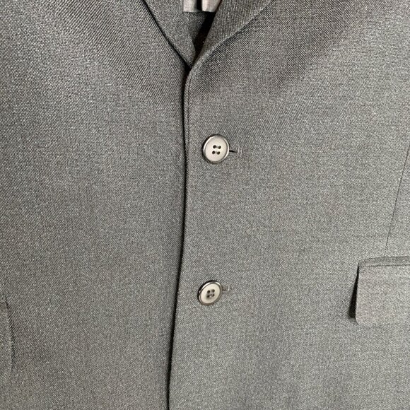 Habands Gold Coast Mens 44s Black Suit Jacket Sport Coat 2 Button Polyester - Picture 4 of 10